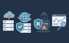 服务器防护与网络威胁图示