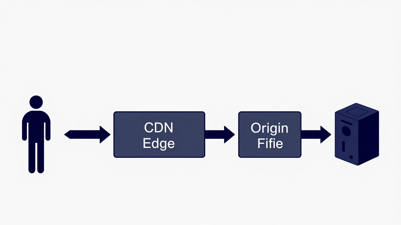 CDN 边缘节点与源站回源流程图