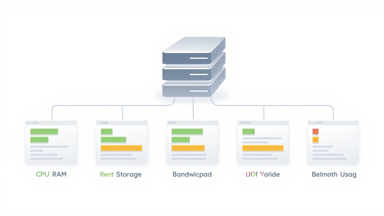 虚拟主机资源分配示意图