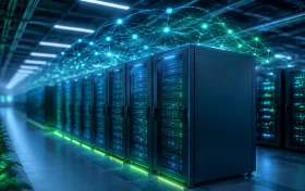 机器学习驱动的数据中心能耗优化概念图