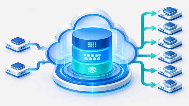 Serverless 数据库架构概念示意图