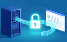 SSL 证书加密通信示意：服务器与浏览器之间的安全连接