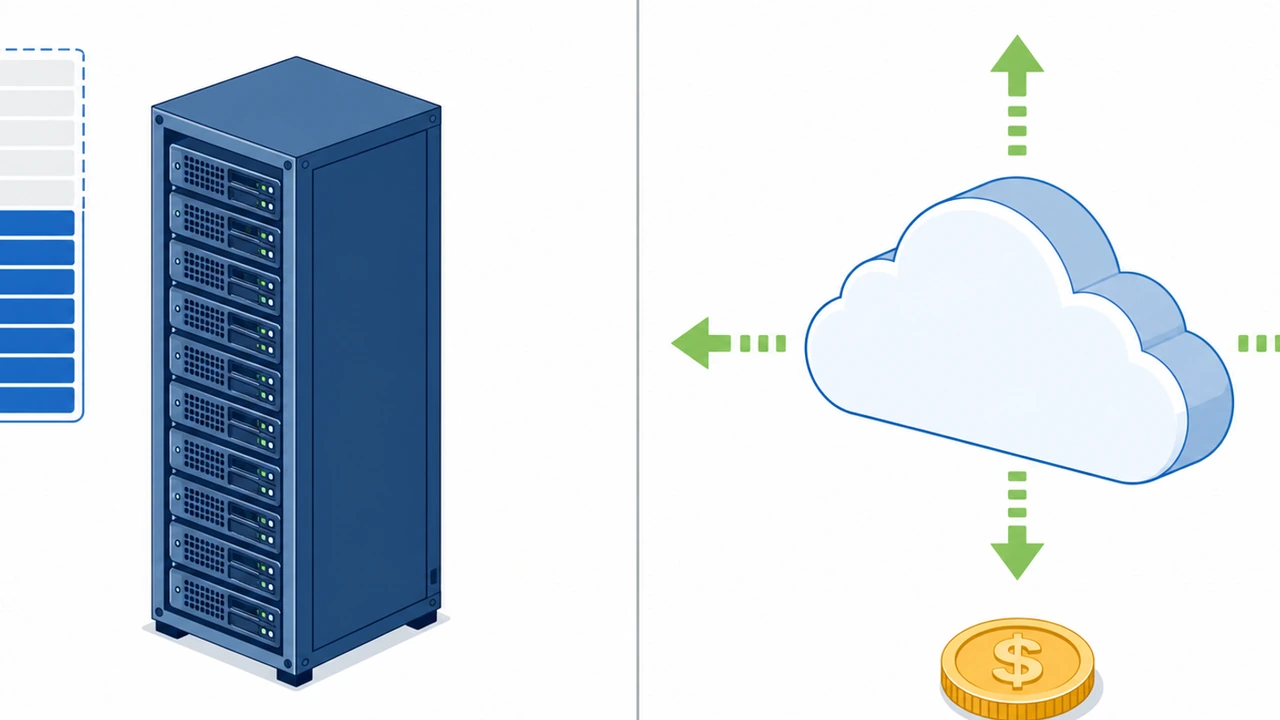 传统数据库与 Serverless 数据库对比图