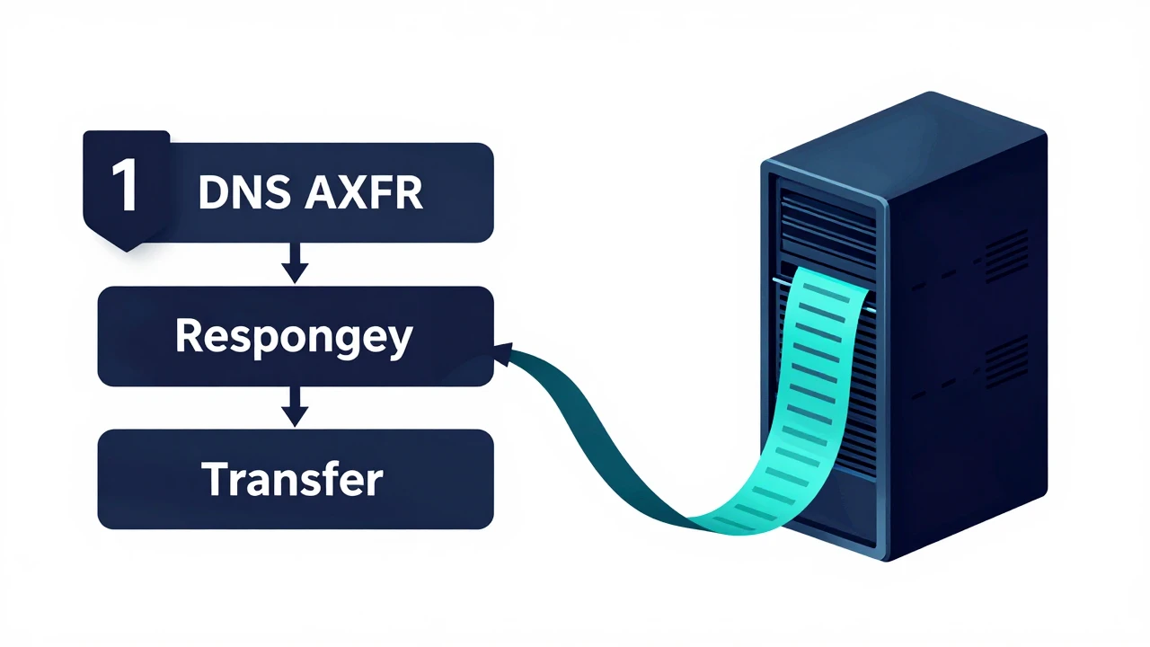 AXFR 区域传输的 TCP 时序与序列号比对流程示意图