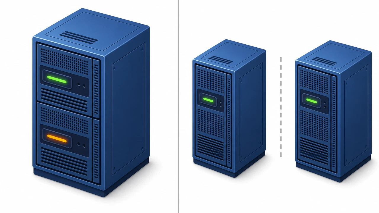 Split DNS 同机视图与双服务器部署对比图