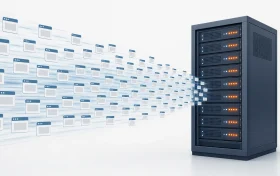 CC 攻击原理示意：大量伪造的正常请求涌向服务器使其过载