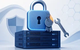 虚拟主机 SSL 证书续期失败排查主题封面：服务器上的挂锁与开裂的证书绶带